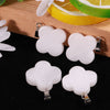 Natural Gemstone Four Leaf Lucky Clover Bead Stone Pendants for Jewelry Making Alloy Pendant Bracelets Earring