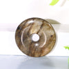 Natural Agate Crystals Healing Stones Beads Safety Buckle Necklace Donuts Pendant for Jewelry Making 25mm