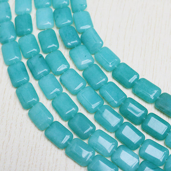 Natural stone rectangle shape gemstone beads for DIY necklace jewelry