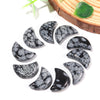 Charms Hand Carved Small Natural Stone Reiki Healing moon shape crystals wholesale bulk