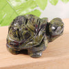 2inch Natural Healing Crystal Reiki Gem Stone Carved Animal Turtle Tortoise Crystal Statue Figurine for Home Decor