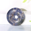 Natural Agate Crystals Healing Stones Beads Safety Buckle Necklace Donuts Pendant for Jewelry Making 25mm