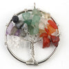 Necklace natural 7 Chakras W points pendants crystal pendant