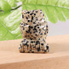 1.5" Natural Healing Stone Animal Hand Carved Figurine Delicate Crystal Night Owl for Home Decor Gift Decorative