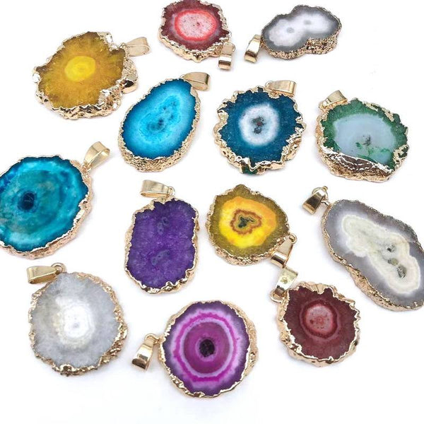 Necklace natural 7 Chakras W points pendants crystal pendant