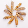 Natural Healing Crystals Pendulum Pendant Natural Stone Bullet Shaped Pillar Charms Point Pendant Charms For Jewelry Making