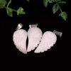 Natural Amethyst Quartzite Angel Feather Pendant Necklace