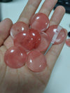 Natural Cabochon 25mm Crystal Quartzite Beads Round Flat Back Cabochon