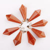 Wholesale Charms Natural Crystal Chakra Hexagonal Pyramid Stone Pendulum Pendants For Jewelry Making