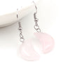 Fashion Jewelry Earrings Gem Stone Pendant Natural Crystal moon Star Earrings Hoop for Weman