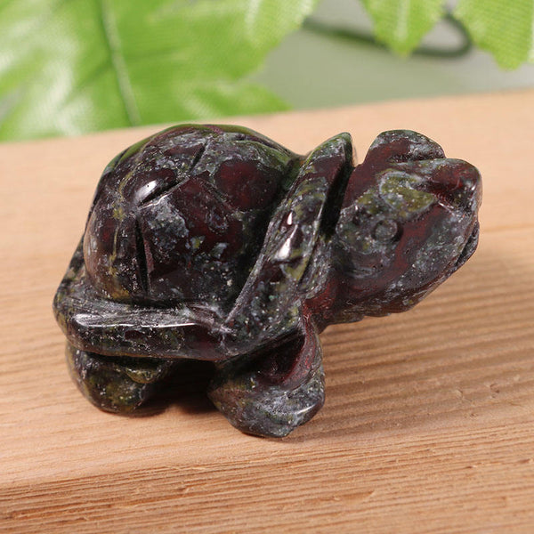 1.5inch Natural Crystal Healing Reiki Gem Stone Carved Animal Turtle Tortoise Crystal Statue Figurine for Home Decor