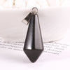 Wholesale Charms Natural Crystal Chakra Hexagonal Pyramid Stone Pendulum Pendants For Jewelry Making