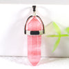 Wholesale Assorted Charms Natural Crystal Stone Hexagon Point Pillar Pendulum Pendant for DIY Jewelry Making