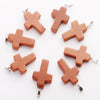 Natural Crystal Healing Gemstone Jesus Cross Stone Pendant Jewelry DIY