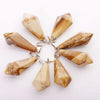 Wholesale Charms Natural Crystal Chakra Hexagonal Pyramid Stone Pendulum Pendants For Jewelry Making