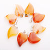 Natural Quartz Crystal Gemstone Bead Pendant Healing Crystal Heart Stone Pendant Bulk Charms For Jewelry Making