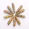Natural Healing Crystals Pendulum Pendant Natural Stone Bullet Shaped Pillar Charms Point Pendant Charms For Jewelry Making