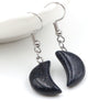 Fashion Jewelry Earrings Gem Stone Pendant Natural Crystal moon Star Earrings Hoop for Weman
