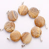 Natural Healing Crystal Quartz Gem Stone Round Pendant Charms for Jewelry Making DIY Necklace Decoration