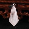 Wholesale Charms Natural Crystal Chakra Hexagonal Pyramid Stone Pendulum Pendants For Jewelry Making