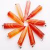 Natural Healing Crystals Pendulum Pendant Natural Stone Bullet Shaped Pillar Charms Point Pendant Charms For Jewelry Making