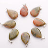 Natural Gemstone Pendant Bead Crystals Healing Stones Necklace Water Drop Pendants Charms For Jewelry Making
