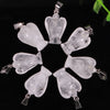 Wholesale assorted 15x20mm fashion natural crystal stone bead pendant natural stone angel pendants for jewelry making