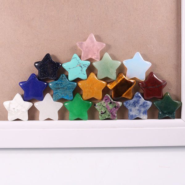 Charms Hand Carved 20mm Small Natural Amethyst Star Gemstone Reiki Healing crystals Stars for Home Decoration
