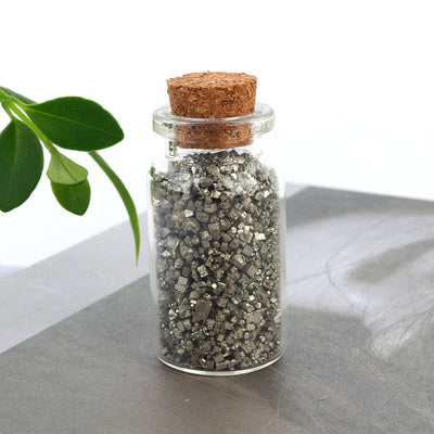Natural Crystal Decoration Chips Mini Healing Ore Specimens Wishing Bottle Drifting Bottle Customizable packaging box set