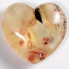 25mm Charms Love Heart Shaped Stone No Hole Natural Rose Quartz heart crystal stone for home decoration