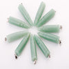 Natural Healing Crystals Pendulum Pendant Natural Stone Bullet Shaped Pillar Charms Point Pendant Charms For Jewelry Making