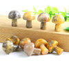 Wholesale natural hand carved crystal mushroom folk crafts reiki gemstnone crystal small size mushroom Home Decoration Gift