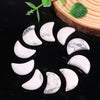 Charms Hand Carved Small Natural Stone Reiki Healing moon shape crystals wholesale bulk