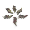 Natural healing crystal men jewelry pendant necklace lightning stone pendant charms for jewelry making
