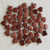 Charms assorted natural Amethyst purple crystal stone bead heart pendants