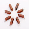 Wholesale Charms assorted crystal Hexagonal bullet shape beads pendants natural stone pendants for jewelry making