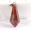 Wholesale Charms Natural Crystal Chakra Hexagonal Pyramid Stone Pendulum Pendants For Jewelry Making