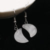 Fashion Jewelry Earrings Gem Stone Pendant Natural Crystal moon Star Earrings Hoop for Weman