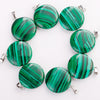 Natural Healing Crystal Quartz Gem Stone Round Pendant Charms for Jewelry Making DIY Necklace Decoration