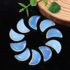 Charms Hand Carved Small Natural Stone Reiki Healing moon shape crystals wholesale bulk