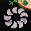 Charms Hand Carved Small Natural Stone Reiki Healing moon shape crystals wholesale bulk