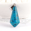 Wholesale Charms Natural Crystal Chakra Hexagonal Pyramid Stone Pendulum Pendants For Jewelry Making