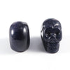 1inch Mixed Color Natural Healing Gemstone Crystal Carved Head Skulls Ornament for Home Decoration Carving Crafts