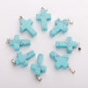 Fashion Natural Gemstone Wholesale Healing Crystal Cross Pendant Necklace Jewelry Cross Pendant