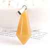 Wholesale Charms Natural Crystal Chakra Hexagonal Pyramid Stone Pendulum Pendants For Jewelry Making