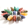 1.5inch Natural gemstone animal carving crystal elephant figurines elephant statue small stone crafts