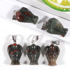 Wholesale assorted 15x20mm fashion natural crystal stone bead pendant natural stone angel pendants for jewelry making