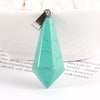 Wholesale Charms Natural Crystal Chakra Hexagonal Pyramid Stone Pendulum Pendants For Jewelry Making