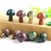 Wholesale natural hand carved crystal mushroom folk crafts reiki gemstnone crystal small size mushroom Home Decoration Gift