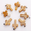 Fashion Natural Gemstone Wholesale Healing Crystal Cross Pendant Necklace Jewelry Cross Pendant
